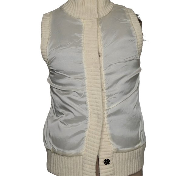 Michael Michael Kors  Cream Faux Fur/Knit Vest Size M - Picture 10 of 13